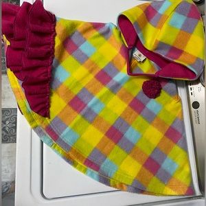 Fleece Poncho Kids Size 2/3